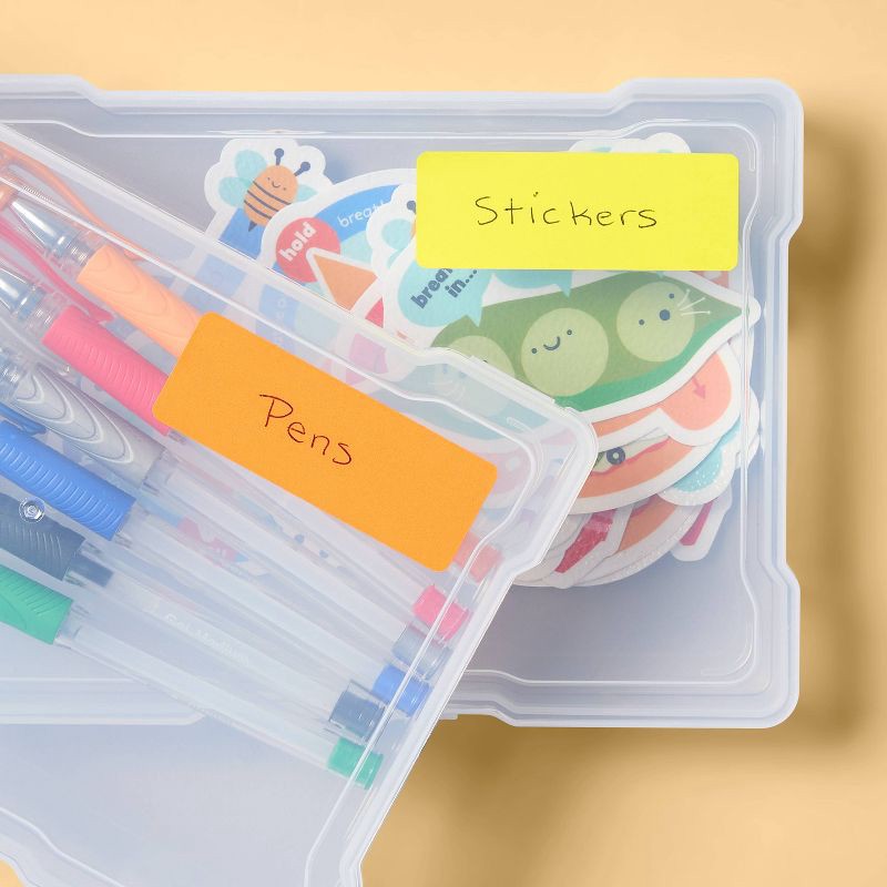 slide 2 of 4, 96ct 1"x2.75" Permanent Labels Neon - up&up™, 96 ct