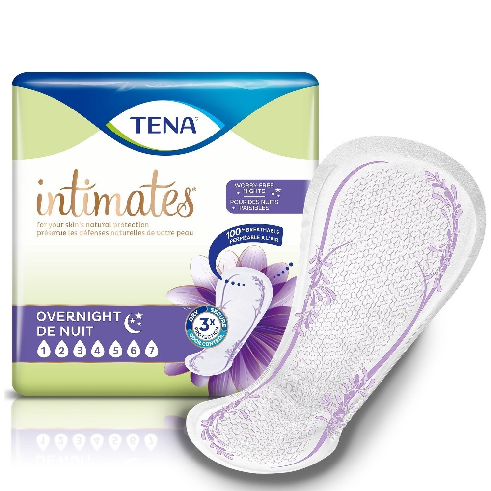 slide 3 of 9, Tena Incontinence Pads - Overnight, 28 ct