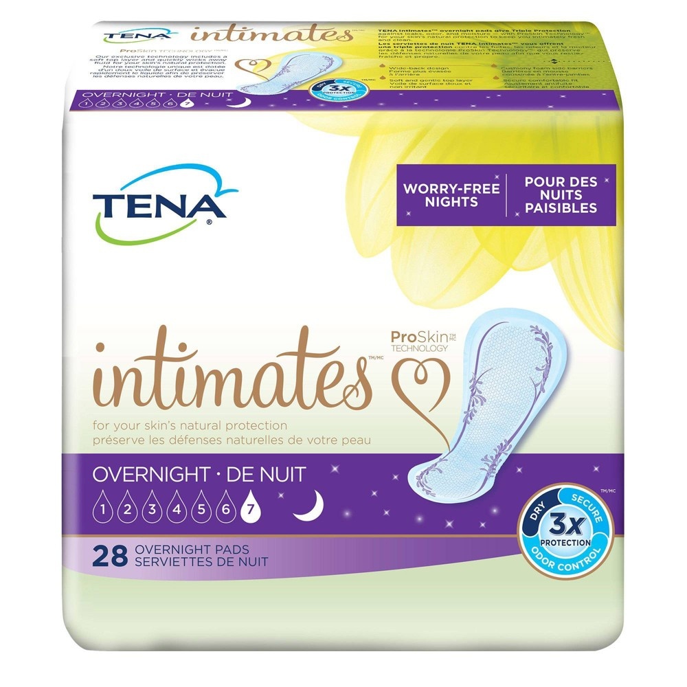 slide 4 of 9, Tena Incontinence Pads - Overnight, 28 ct