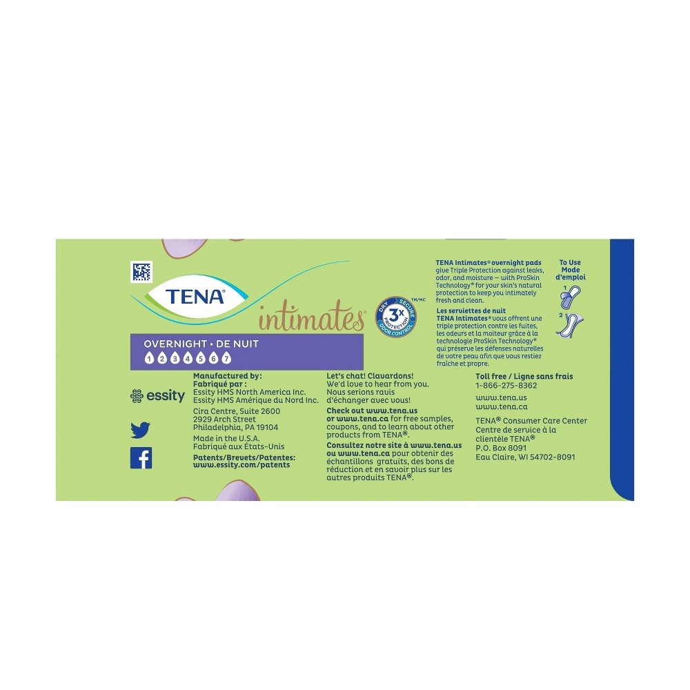slide 9 of 9, Tena Incontinence Pads - Overnight, 28 ct