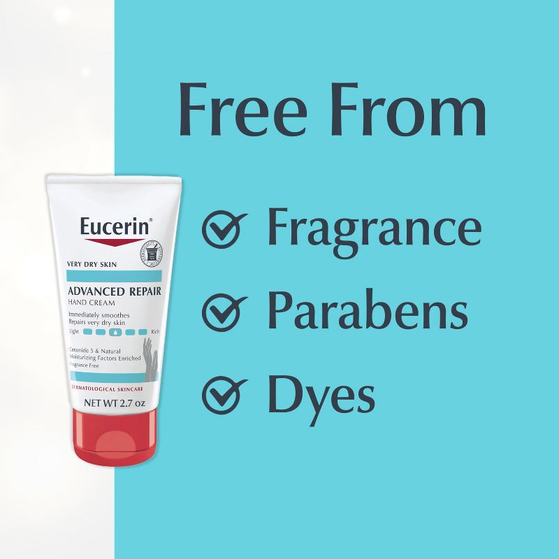 slide 6 of 15, Eucerin Advanced Repair Hand Cream Unscented - 2.7oz/1ct, 2.7 oz, 1 ct