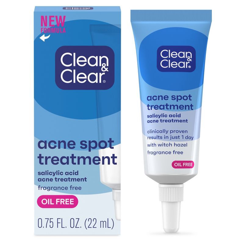 slide 1 of 10, Clean & Clear Advantage Acne Spot Treatment Gel Cream with Salicylic Acid and Witch Hazel - .75 fl oz, 0.75 fl oz