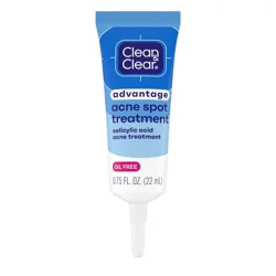 Clean & Clear Advantage Acne Spot Treatment Gel Cream with Salicylic Acid and Witch Hazel - .75 fl oz: For Face, Forehead, Nose, Neck, Jaw Line