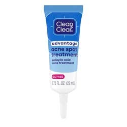 Clean & Clear Advantage Acne Spot Treatment Gel Cream with Salicylic Acid and Witch Hazel - .75 fl oz: For Face, Forehead, Nose, Neck, Jaw Line