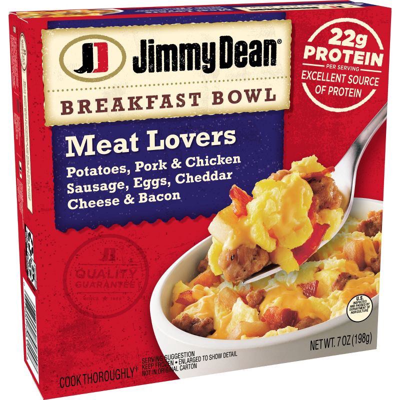 slide 8 of 10, Jimmy Dean Frozen Meat Lovers Breakfast Bowl - 7oz, 7 oz