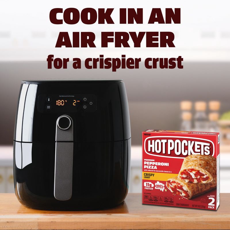 slide 10 of 14, Hot Pockets Pepperoni Pizza Frozen Snacks with Crispy Crust - 9oz/2ct, 2 ct; 9 oz