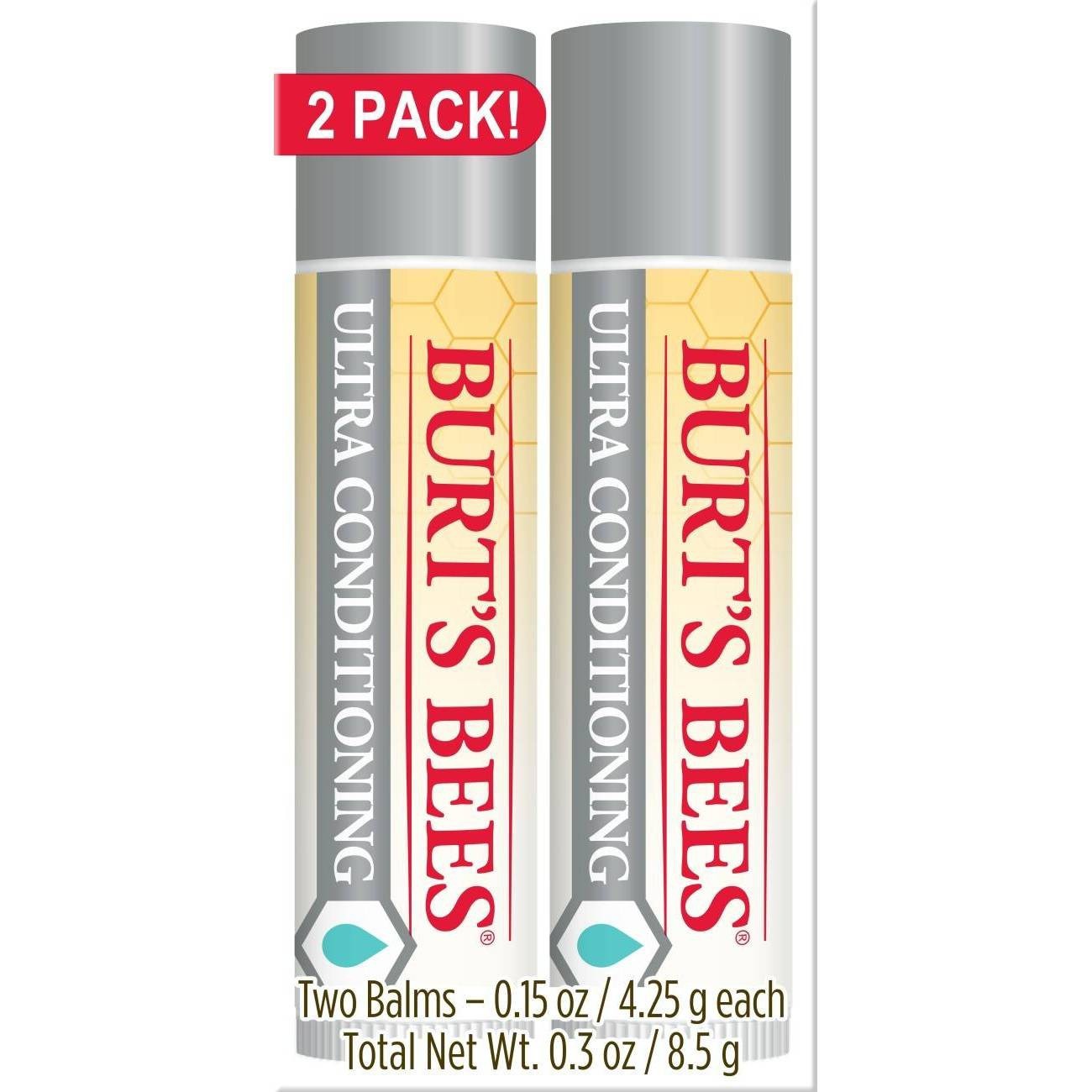 Burt's Bees Kokum Butter Ultra Conditioning Lip Balm Blister Box 2ct