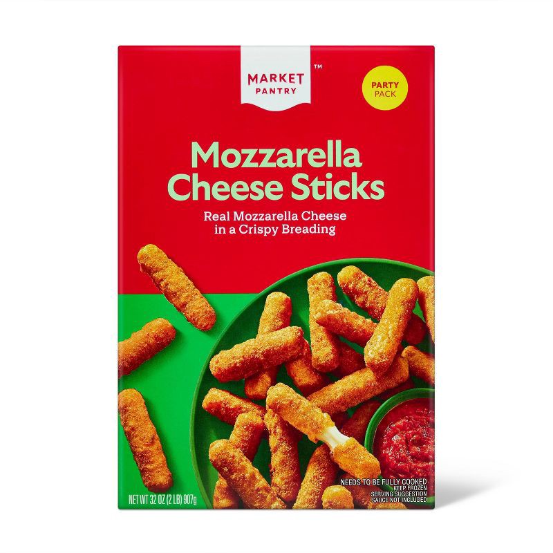 slide 1 of 4, Frozen Breaded Mozzarella Sticks - 32oz - Market Pantry™, 32 oz