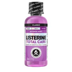Listerine Total Care Anticavity Fluoride Intense Mouthwash - Mint - Travel Size - 3.2oz