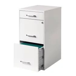 3-Drawer Filing Cabinet Steel Off-White - Hirsh