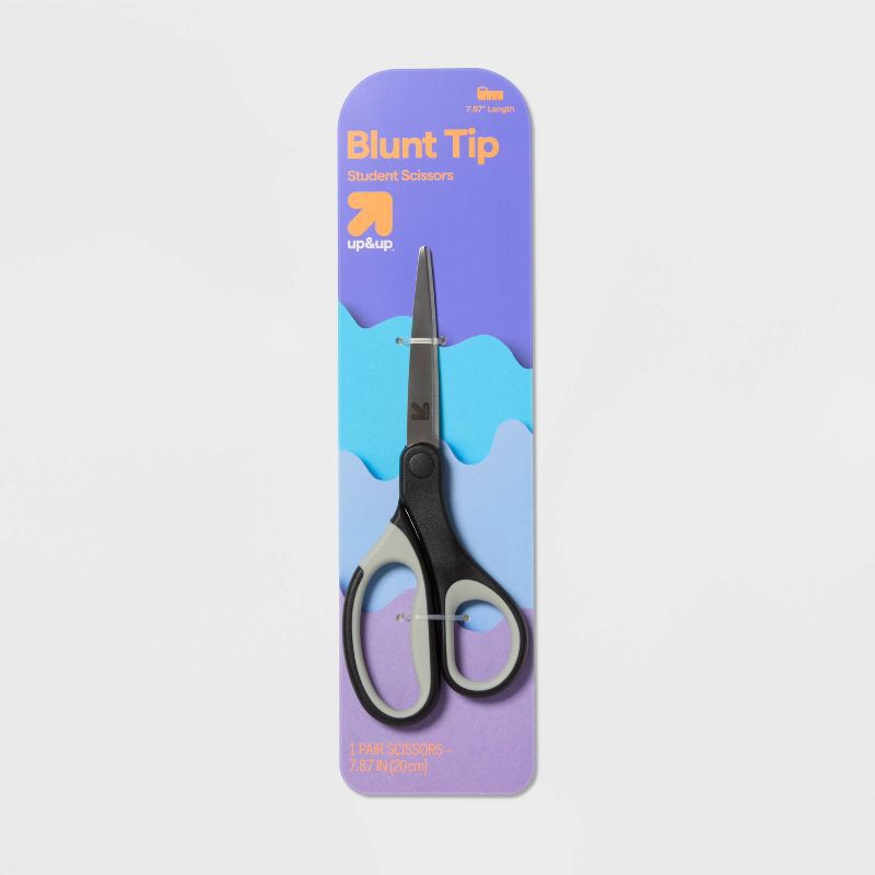 slide 1 of 3, 7" Student Scissors (Color Will Vary) - up&up™: School Supplies, Kids Art, 7 Inch, Multicolor, Metal & Plastic, 1 ct