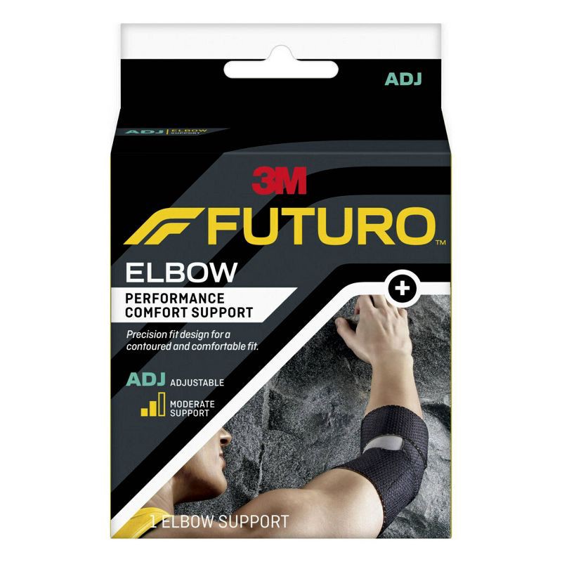 slide 1 of 8, FUTURO Performance Comfort Elbow Support, Adjustable, 1 ct