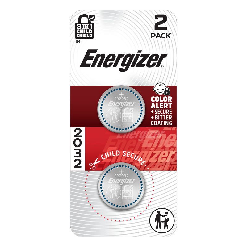 slide 1 of 14, Energizer 2032 Batteries 2pk - Lithium Coin Battery: Household Silver, 3V Single-Use, 2 ct