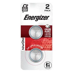Energizer 2032 Batteries 2pk - Lithium Coin Battery: Household Silver, 3V Single-Use