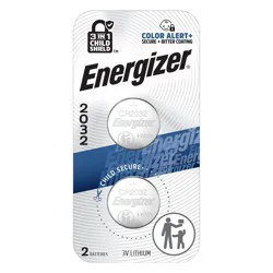 Energizer 2032 Batteries 2pk - Lithium Coin Battery: Household Silver, 3V Single-Use