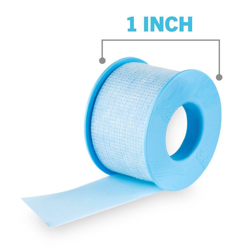 slide 10 of 11, Nexcare Sensitive Skin Tape, Blue, 1 in x 4 yd, 1 ct