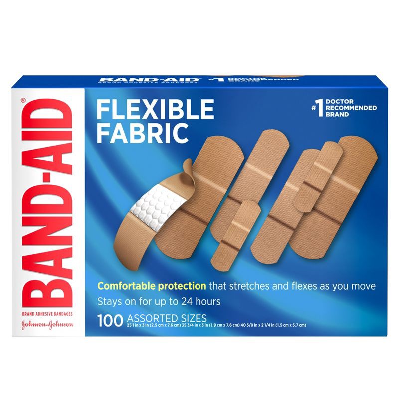slide 2 of 8, Band-Aid Flexible Fabric - 100ct, 100 ct
