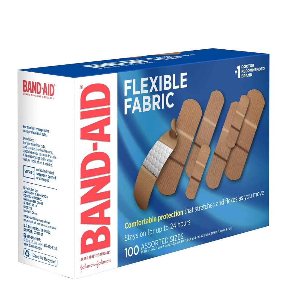slide 2 of 7, BAND-AID Flexible Fabric - 100ct, 100 ct