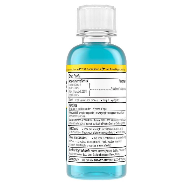 slide 2 of 11, Listerine Antiseptic Mouthwash, Cool Mint, Trial Size, 3.2oz, 3.2 oz