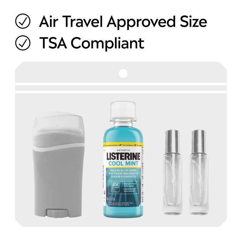 slide 6 of 11, Listerine Antiseptic Mouthwash, Cool Mint, Trial Size, 3.2oz, 3.2 oz