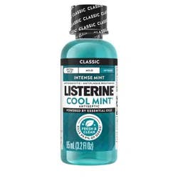 Listerine Antiseptic Intense Mouthwash for Bad Breath - Cool Mint - Travel Size - 3.2oz: Paraben-Free, Sulfate-Free, Phthalate-Free, Menthol