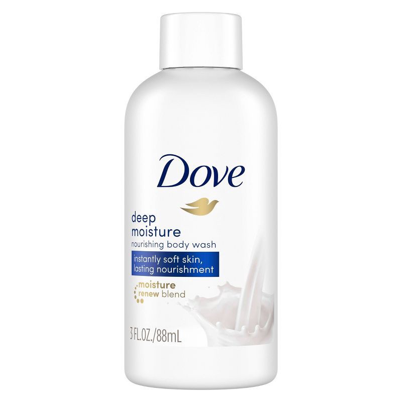 slide 2 of 6, Dove Beauty Nourishing Body Wash Soap for Dry Skin - Deep Moisture - Travel Size - 3 fl oz, 3 fl oz