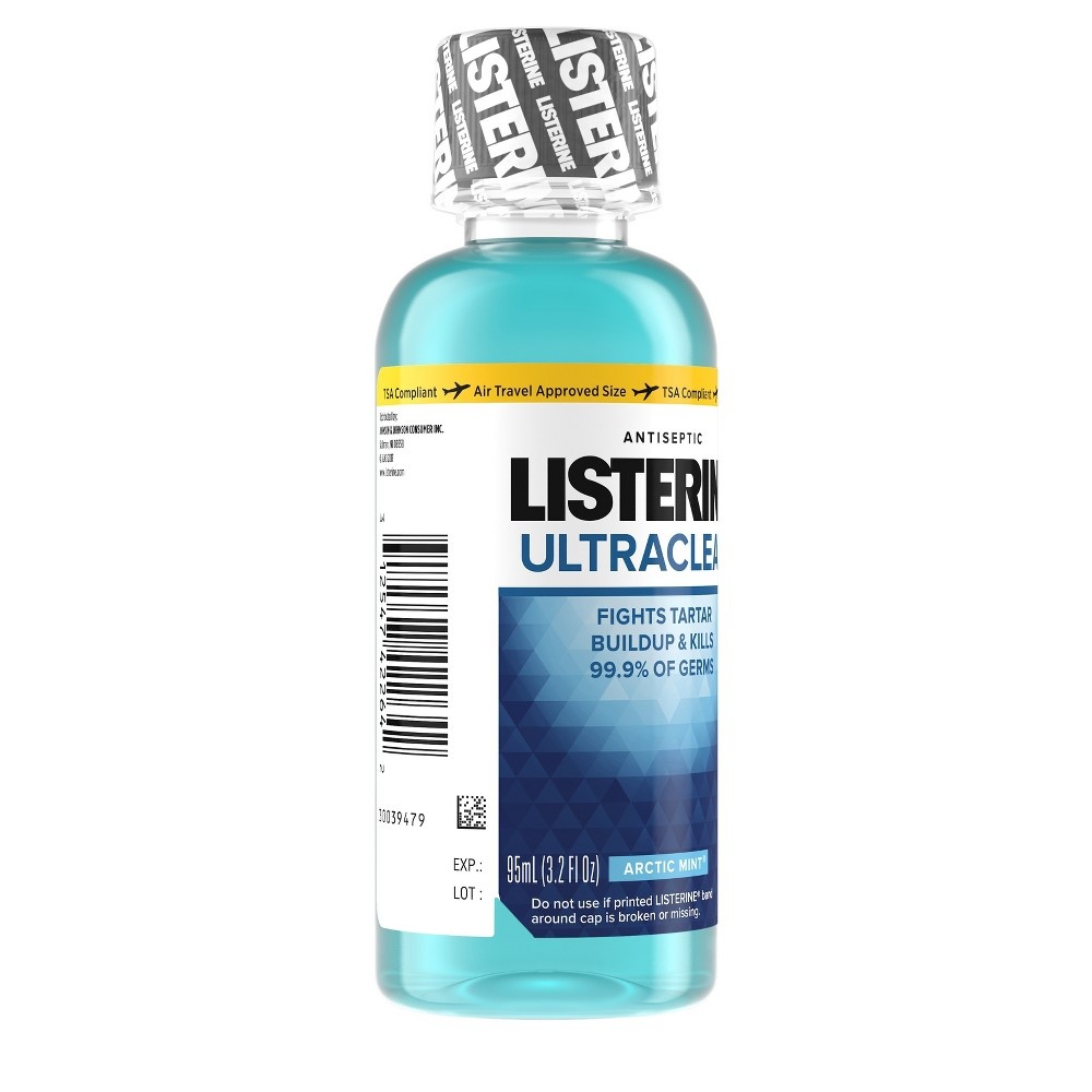 slide 2 of 8, Listerine Ultraclean Arctic Mint Antiseptic Mouthwash - Trial Size - 3.21 fl oz, 3.21 fl oz