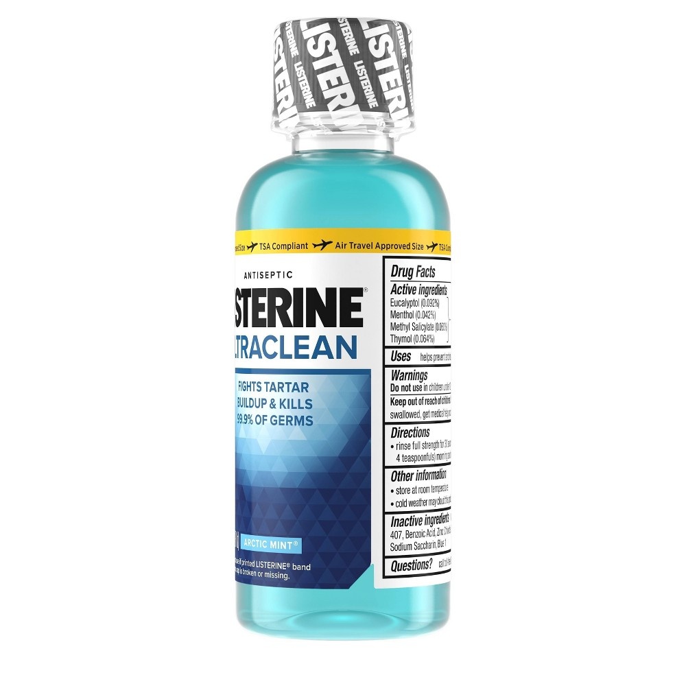 slide 5 of 8, Listerine Ultraclean Arctic Mint Antiseptic Mouthwash - Trial Size - 3.21 fl oz, 3.21 fl oz