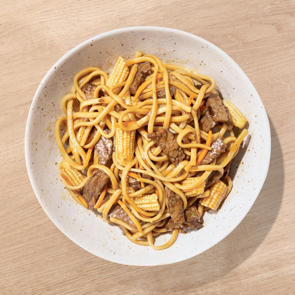 slide 2 of 4, Home Chef Heat & Eat Teriyaki Flavored Beef With Udon Noodles, 13. 5 oz