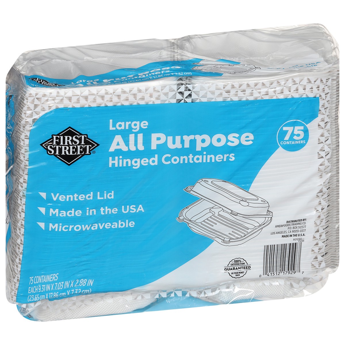 slide 10 of 10, First Street 9X7 All Purpose Hinged Container, 75 ct