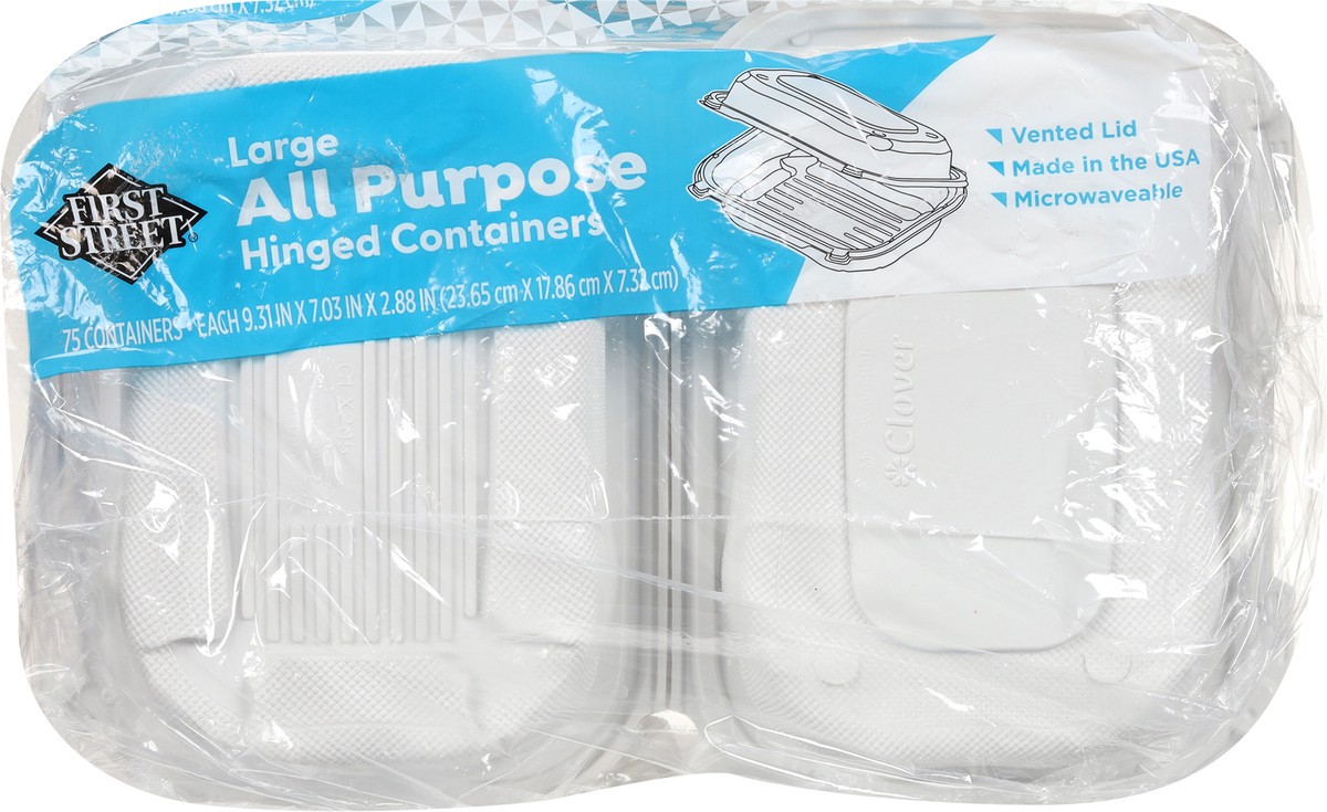 slide 7 of 10, First Street 9X7 All Purpose Hinged Container, 75 ct
