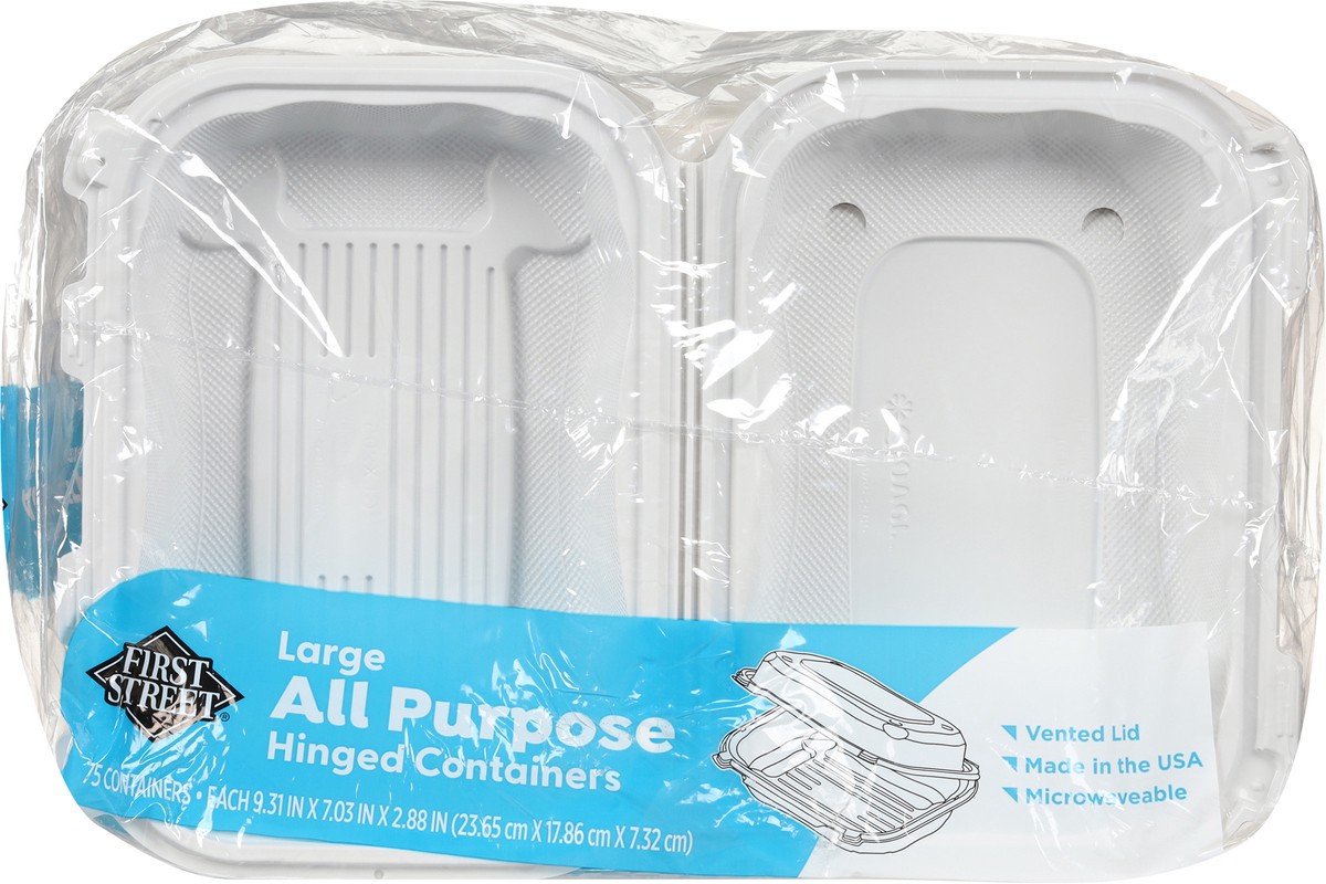 slide 9 of 10, First Street 9X7 All Purpose Hinged Container, 75 ct