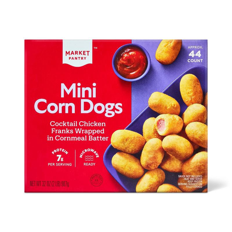 slide 1 of 3, Mini Corn Dogs Frozen - 32oz - Market Pantry™, 32 oz