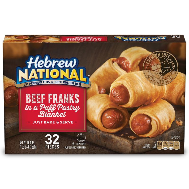 slide 2 of 5, Hebrew National Frozen Beef Franks in a Blanket - 18.4oz/32ct, 32 ct; 18.4 oz