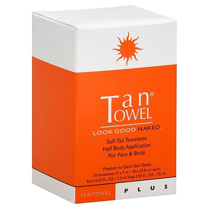 slide 1 of 4, TanTowel Tan Towel Half Body Plus Self-Tan Towelettes, 10 ct