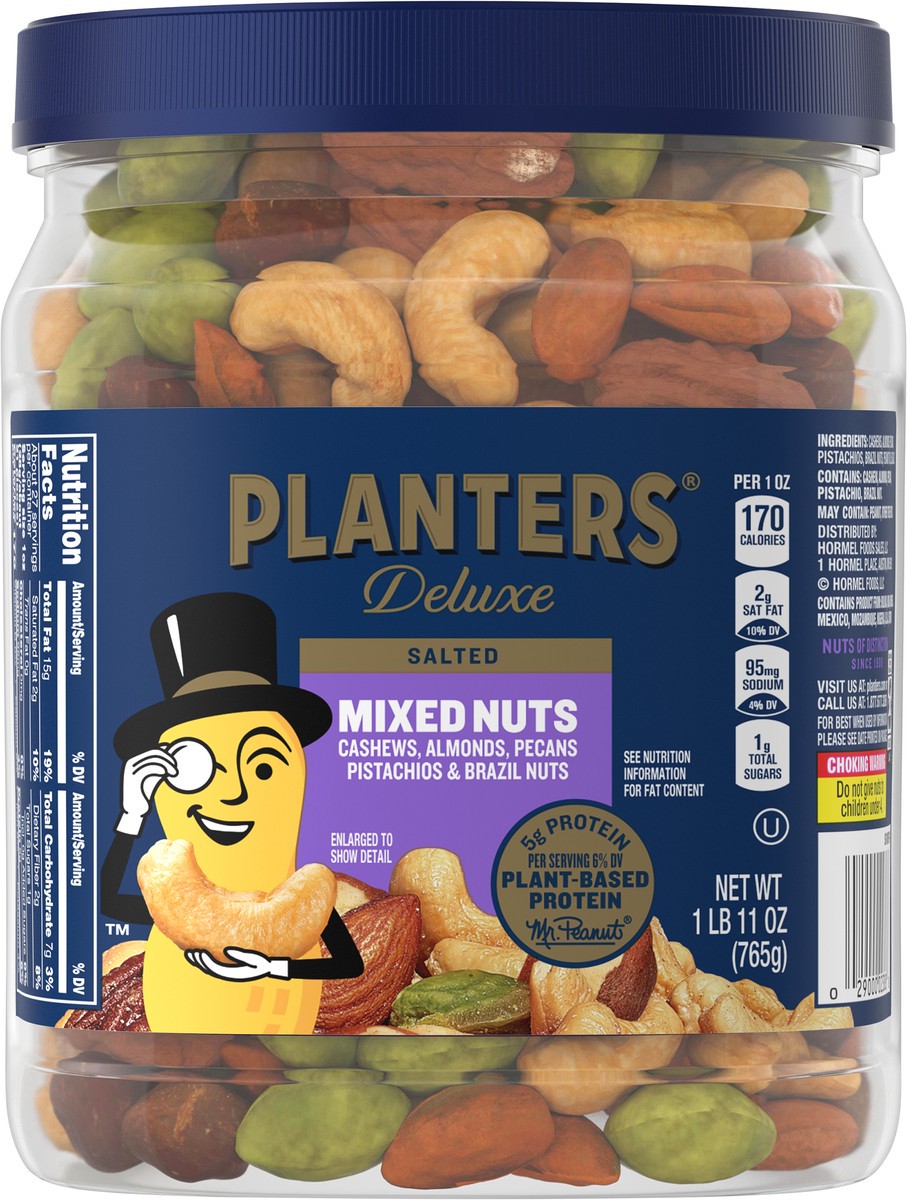 slide 1 of 13, Planters Deluxe Salted Mixed Nuts 27 oz, 27 oz