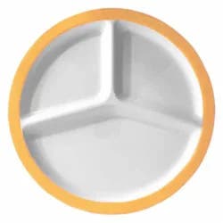 Everyday Living 10 in Round Melamine Divided Plate - Marigold, 1 ct
