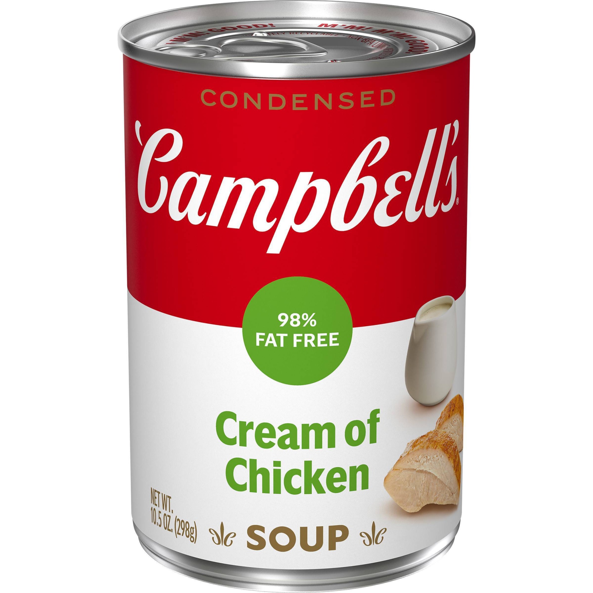 slide 1 of 8, Campbell's Low Fat Condensed Cream of Chicken Soup, 10.5 oz