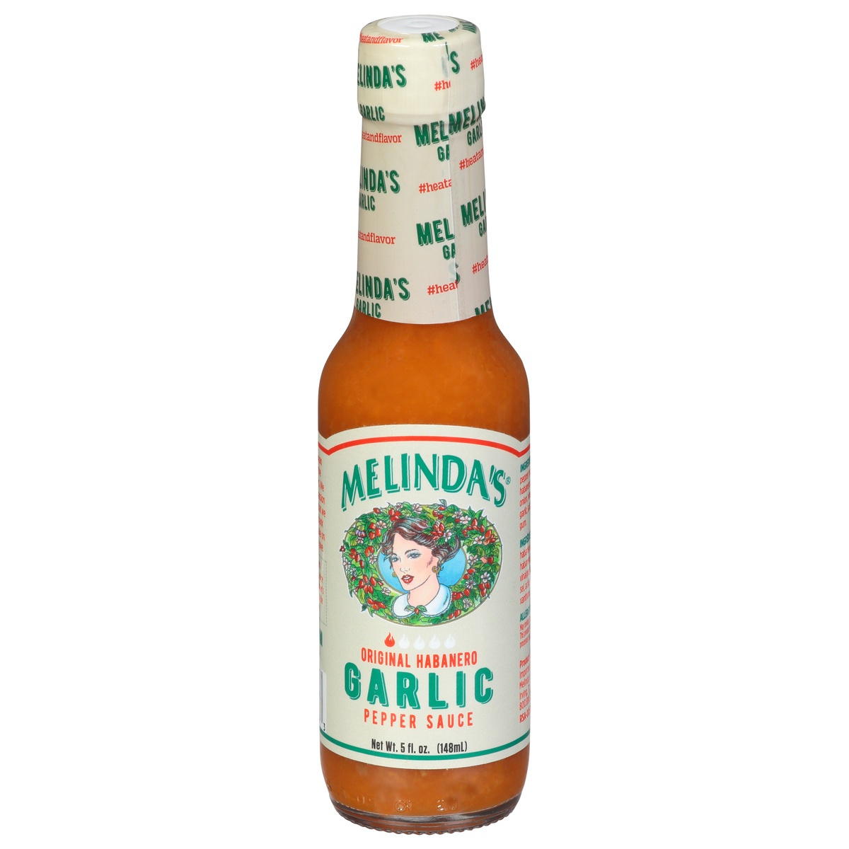 slide 1 of 1, Melinda's Garlic Habanero Hot Sauce, 5 fl oz