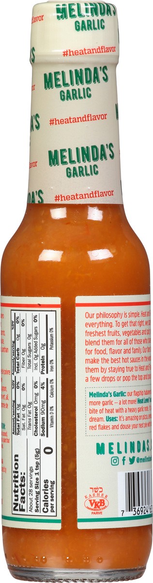 slide 8 of 12, Melinda's Garlic Habanero Hot Sauce, 5 fl oz