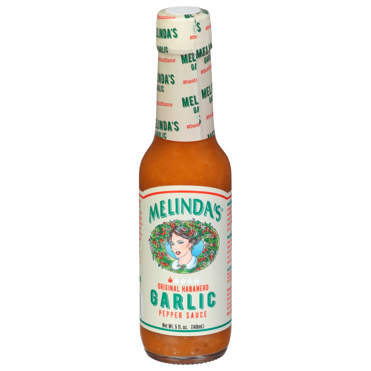 slide 1 of 12, Melinda's Garlic Habanero Hot Sauce, 5 fl oz