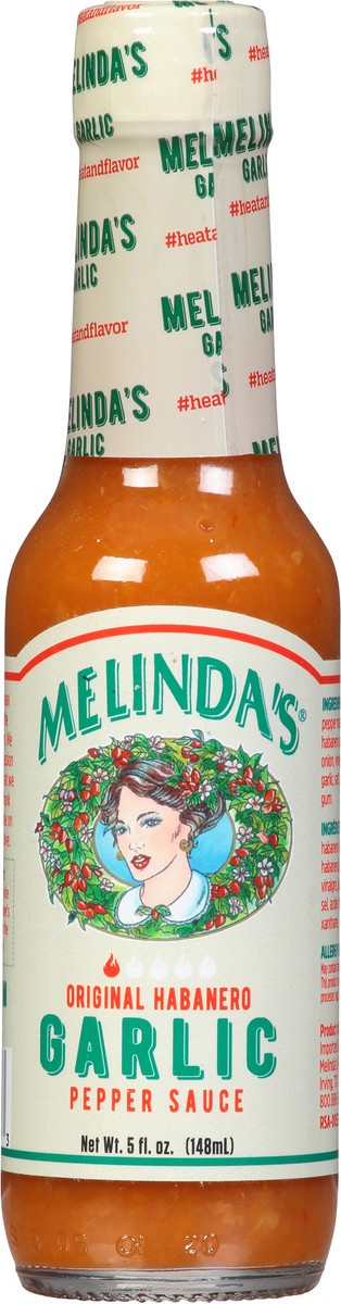 slide 1 of 12, Melinda's Garlic Habanero Hot Sauce, 5 fl oz