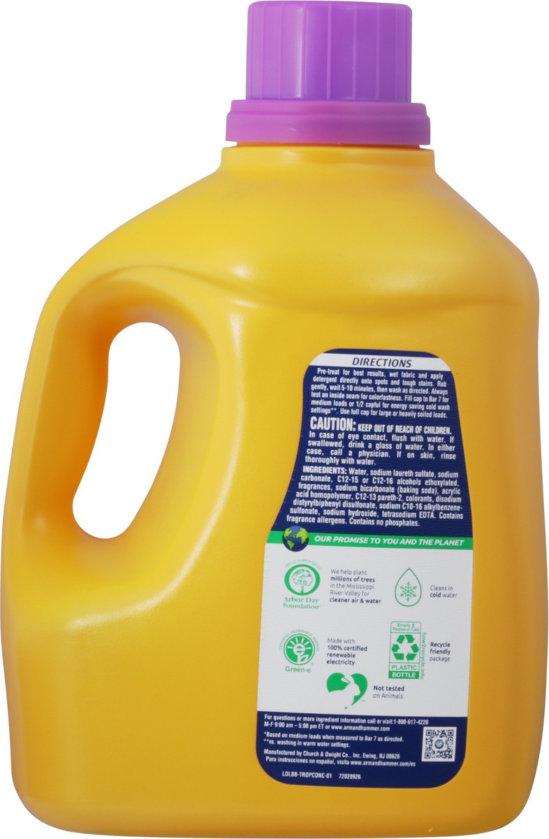 slide 7 of 9, ARM & HAMMER Tropical Paradise Detergent 144.5 fl oz, 150 oz