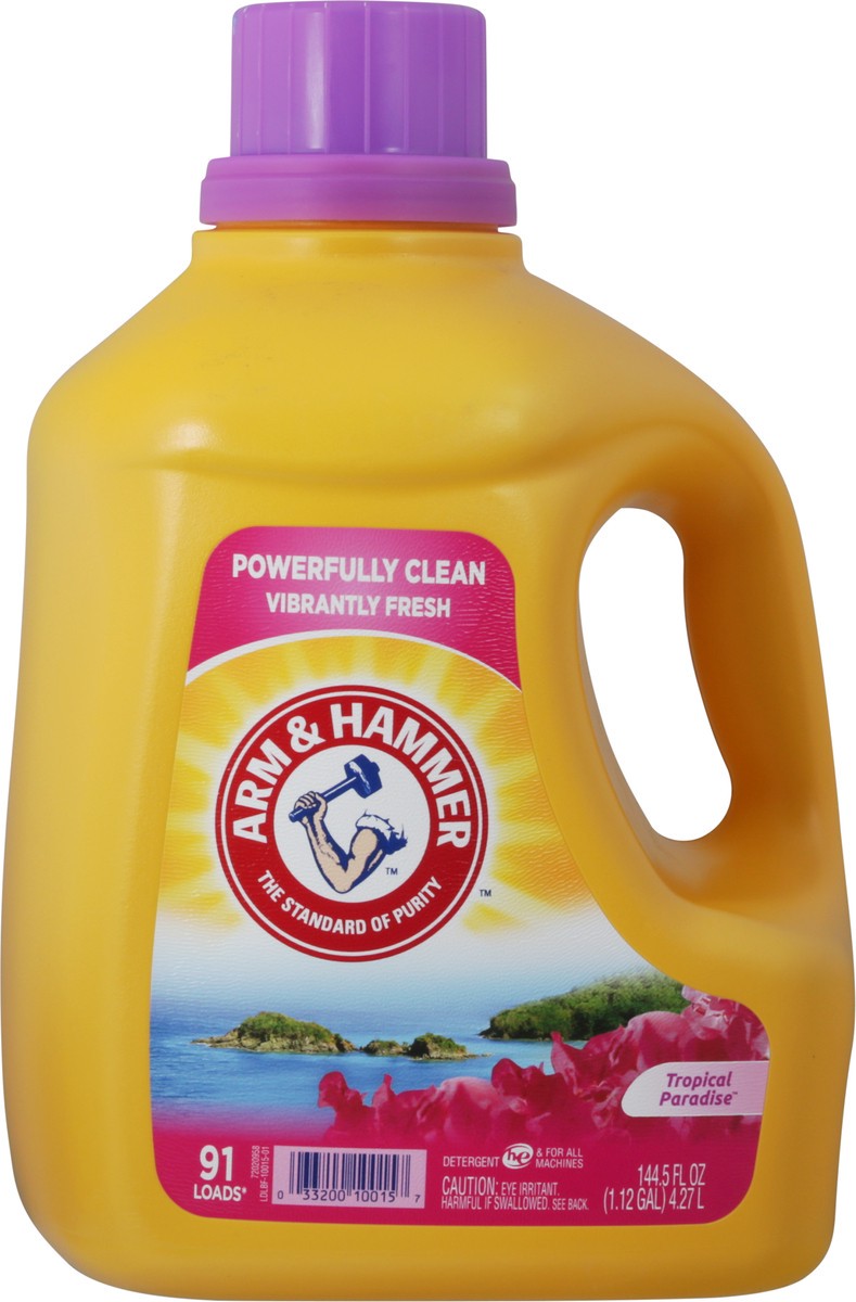 slide 8 of 9, ARM & HAMMER Tropical Paradise Detergent 144.5 fl oz, 150 oz