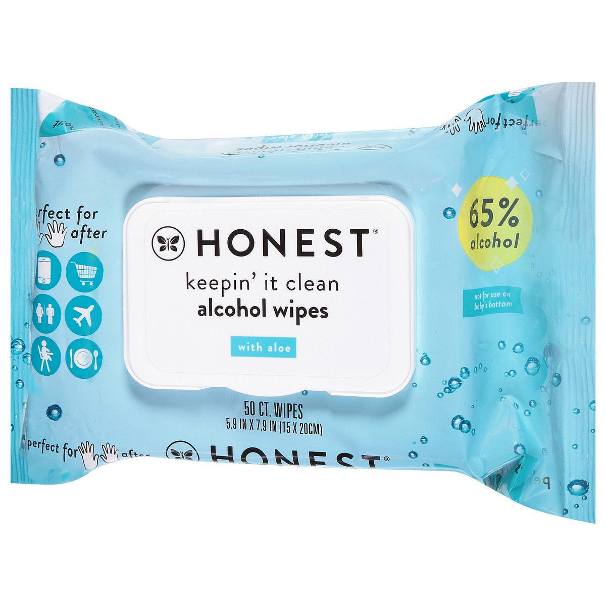 slide 5 of 12, The Honest Company Honest Alcohol Wipes, 50 ct