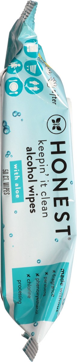 slide 6 of 12, The Honest Company Honest Alcohol Wipes, 50 ct