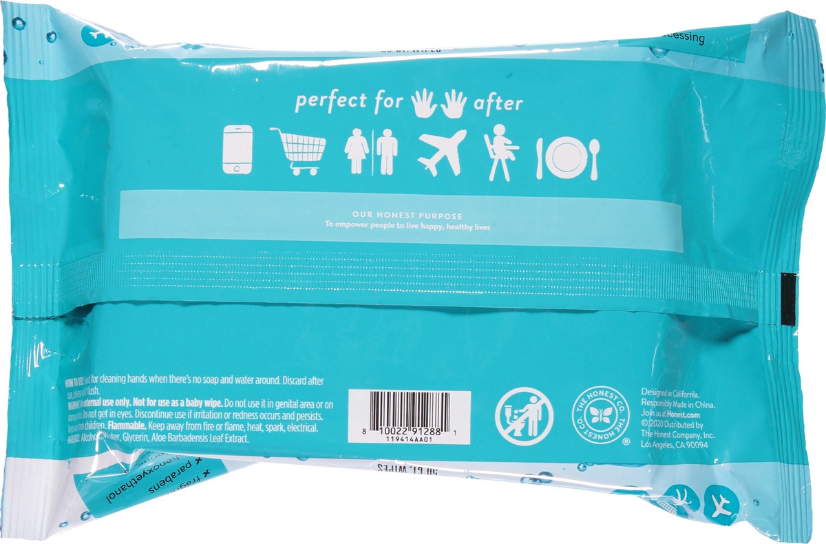 slide 8 of 12, The Honest Company Honest Alcohol Wipes, 50 ct