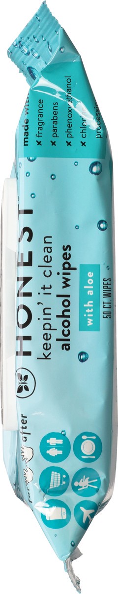 slide 9 of 12, The Honest Company Honest Alcohol Wipes, 50 ct