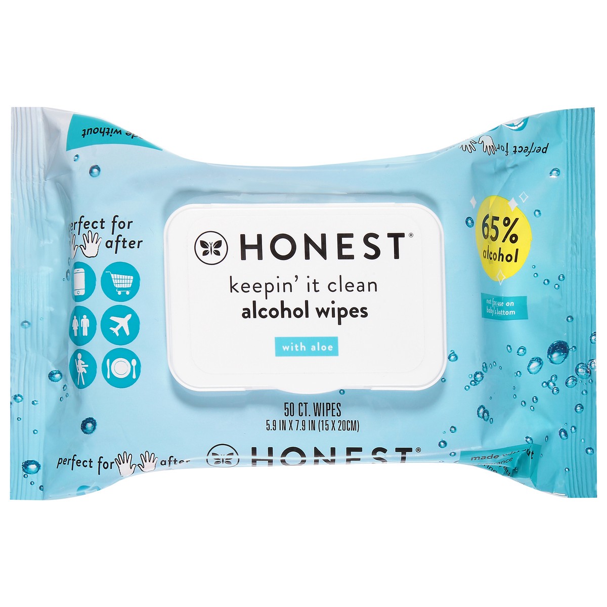 slide 11 of 12, The Honest Company Honest Alcohol Wipes, 50 ct