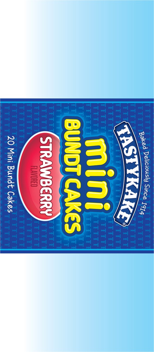 slide 8 of 9, Tastykake Strawberry Flavored Mini Bundt Cakes, Portable Strawberry Snack Cakes, 5 Pouches per Box, 5 ct